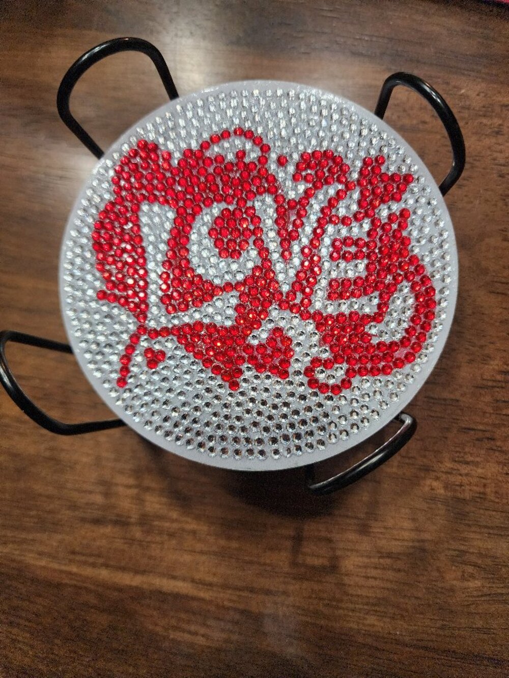 Valentines Diamond Art Coaster Set